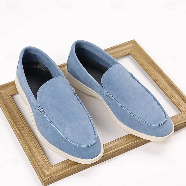 – Loafers Light Final call Chic Casual Slip-On Blue Men's Faux Breathable