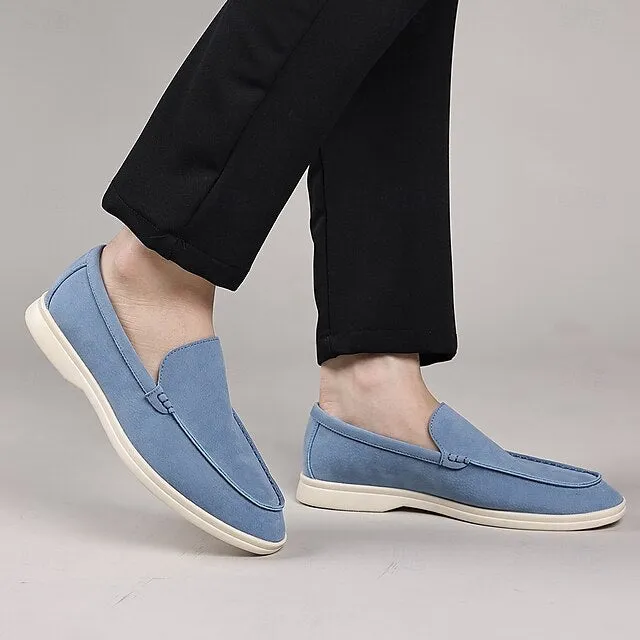 – Loafers Light Final call Chic Casual Slip-On Blue Men's Faux Breathable