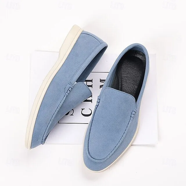 – Loafers Light Final call Chic Casual Slip-On Blue Men's Faux Breathable