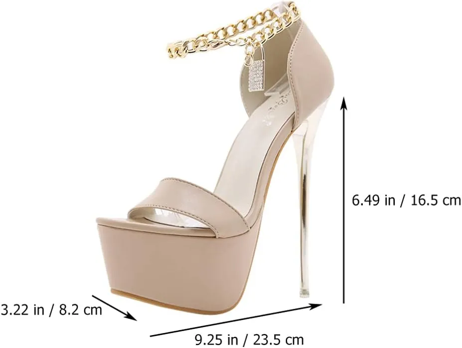 1 Pair High heeled Sandals Summer Sandals Womens Heeled Sandal Footwear