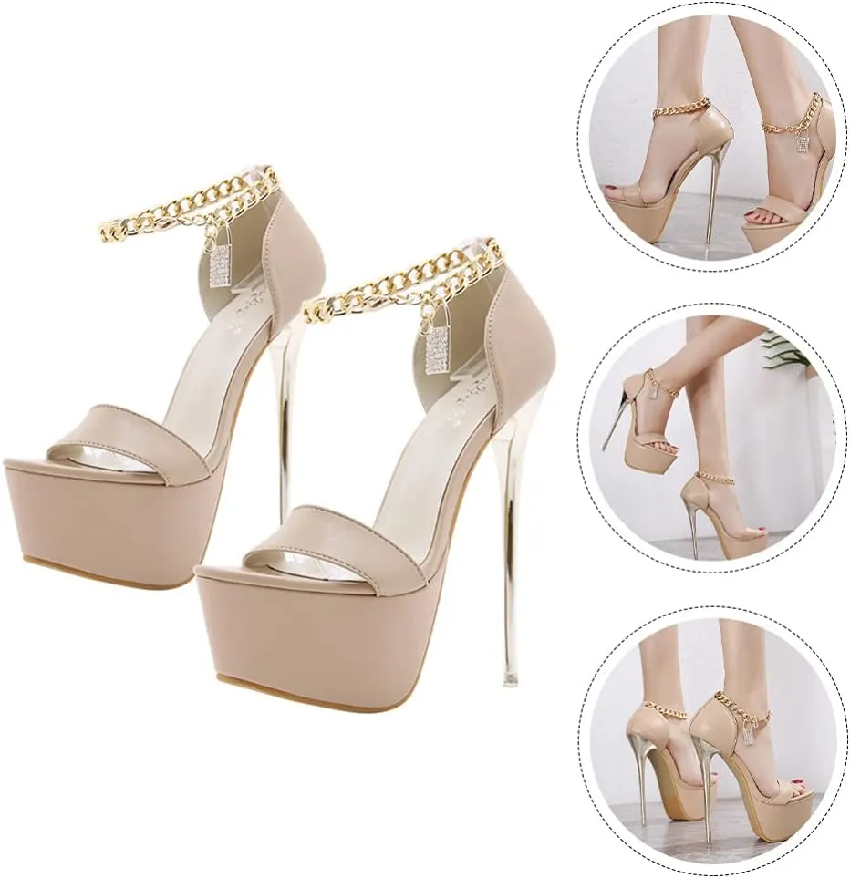 1 Pair High heeled Sandals Summer Sandals Womens Heeled Sandal Footwear