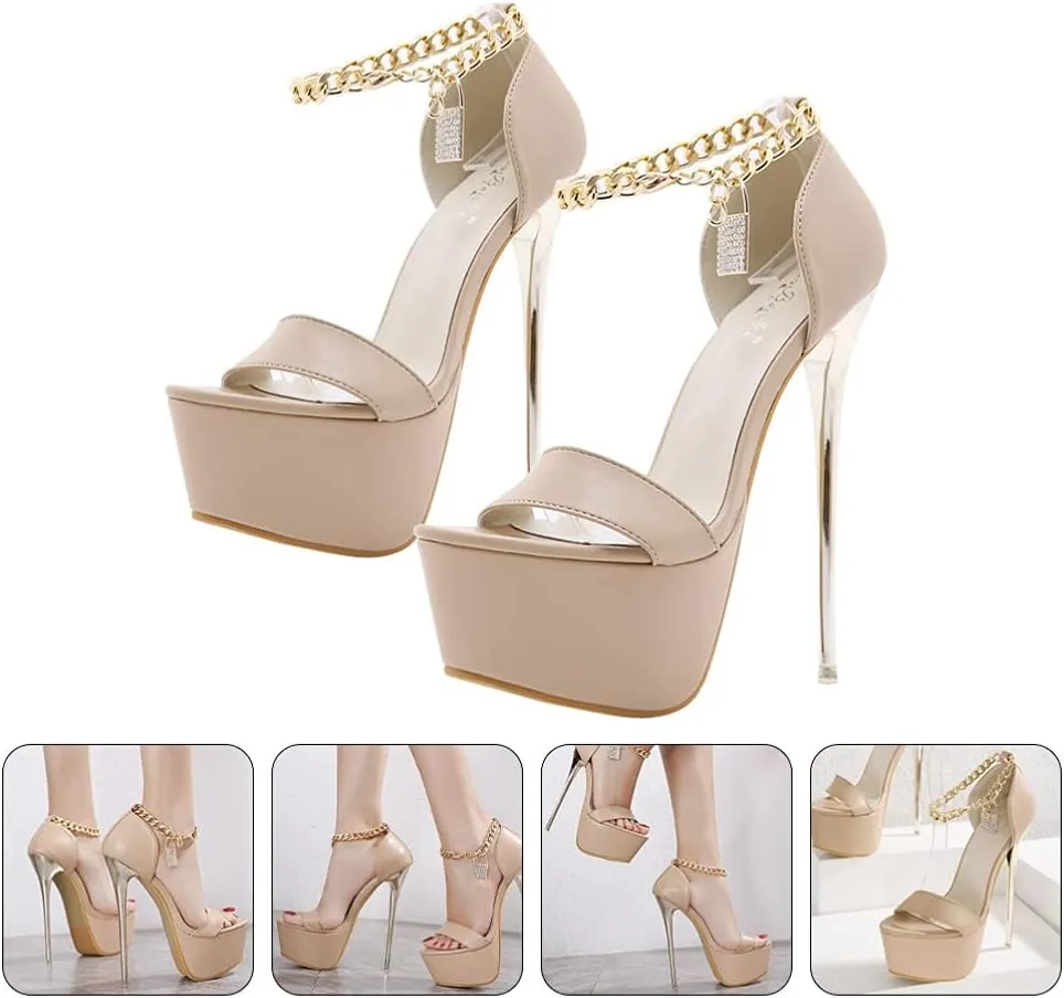 1 Pair High heeled Sandals Summer Sandals Womens Heeled Sandal Footwear