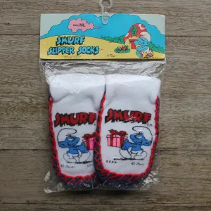 1980's Toddler Smurf Slipper Socks