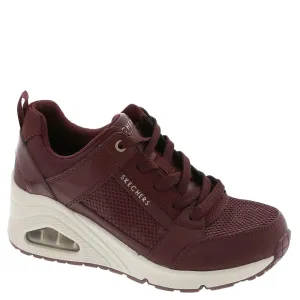 5 Womens Skechers Burgundy UNO Nice Christmas clearance Wedge-Everything Sneaker Percentage-off