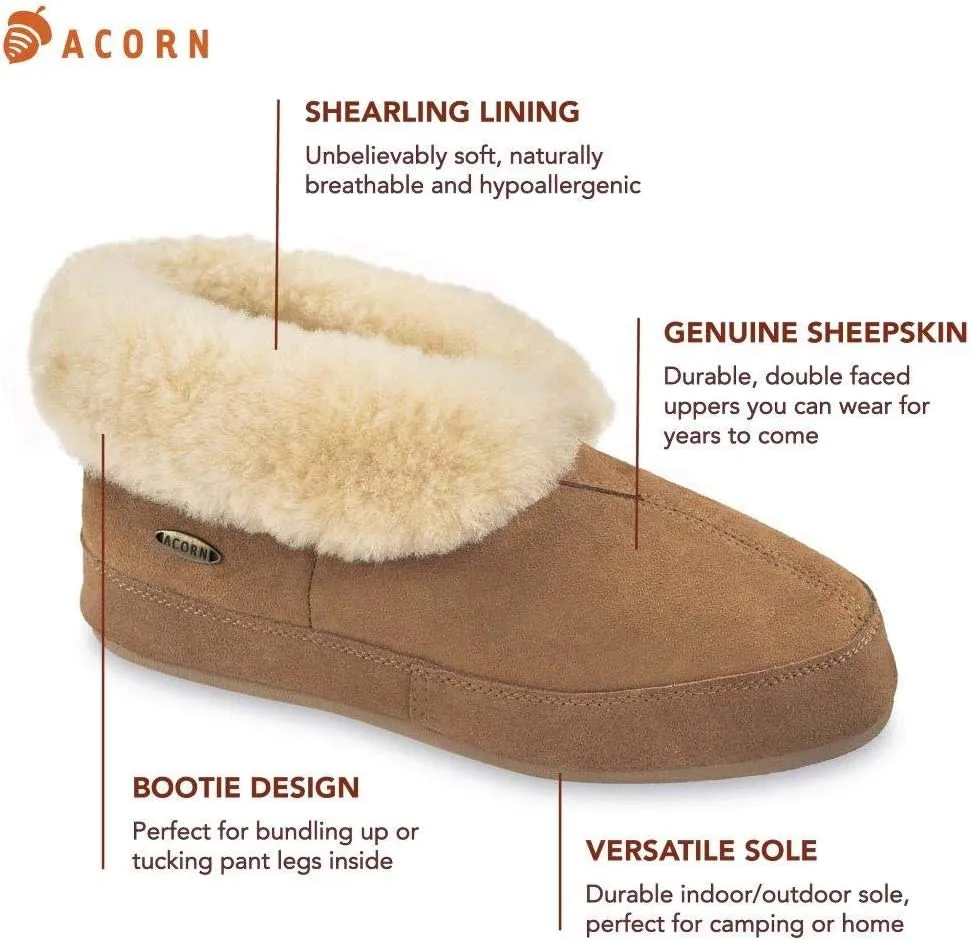 Acorn Men's Sheepskin Bootie Slipper