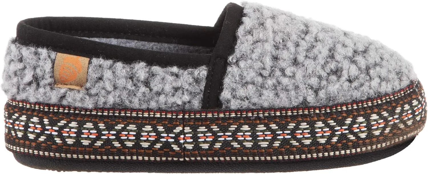 Acorn Unisex-Kid's L'il Woven Trim Moc Slipper