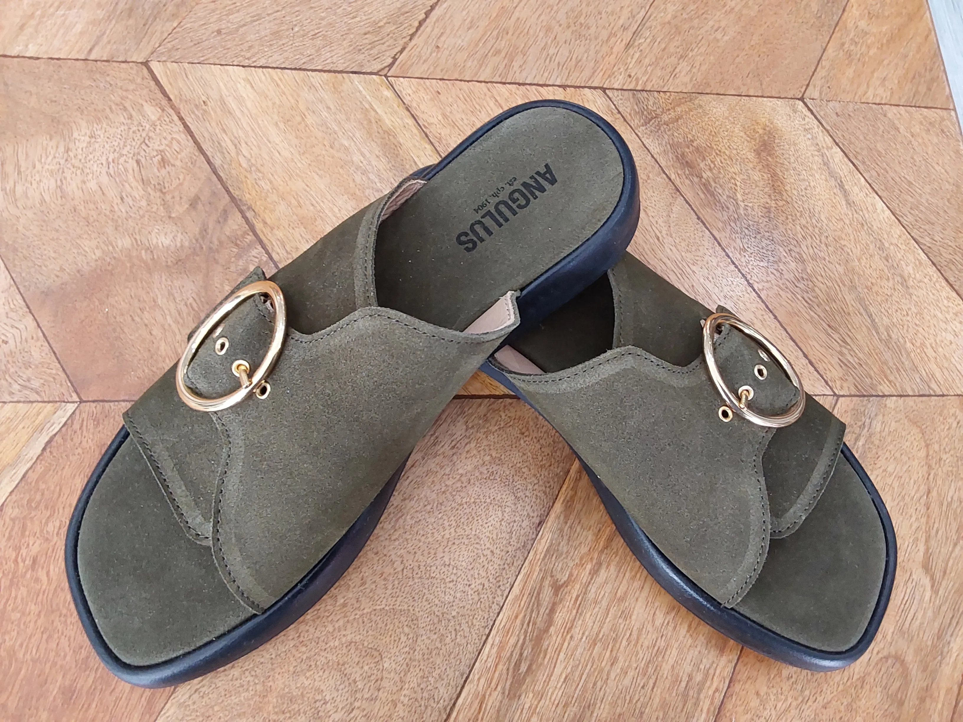 Angulus Slip In Sandal - Dark Green