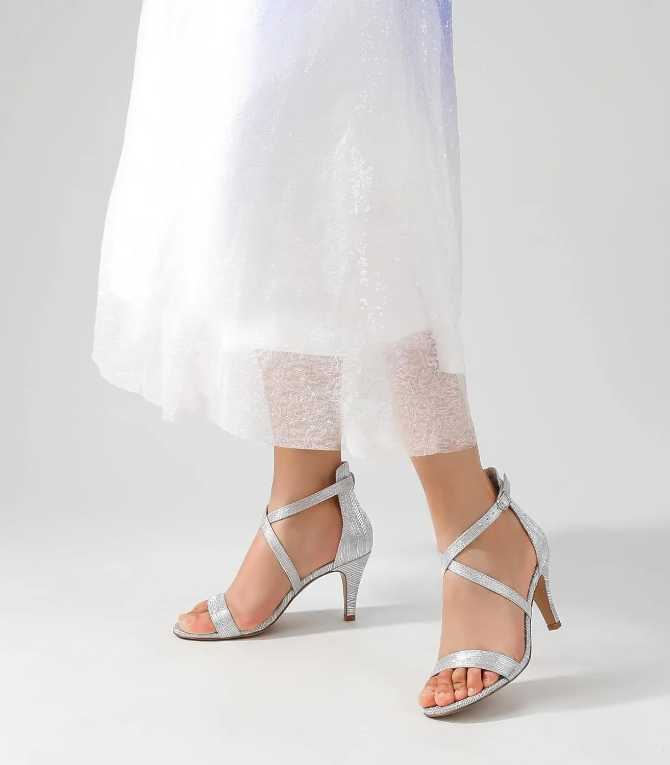 Ankis Nude Gold Black Heels Strappy Heels for Women 3 Inch Stiletto Open Toe Sandals for Wedding Evening Party Homecoming