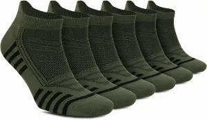 Ankle Socks with back Heel Tab for Men Low Cut Cool Comfort Fit Athletic Performance 6 pair pack