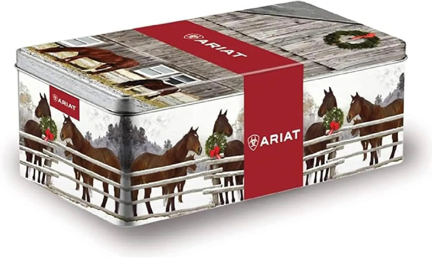 ARIAT Men's Indoor/Outdoor Warm Comfortable Harrison Moccasin Slippers with Genuine Suede Leather Upper in Gift Tin Box