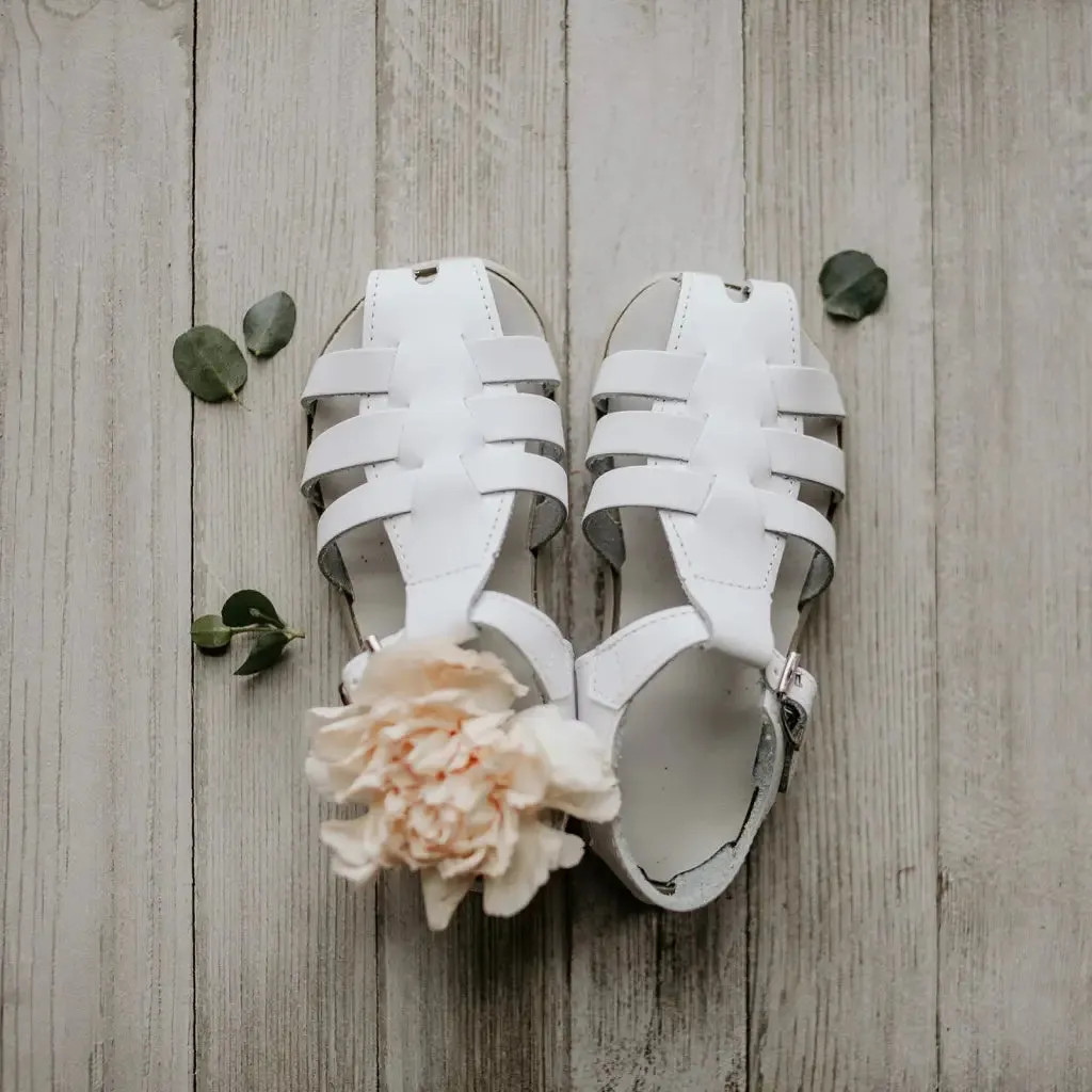 Audrey Fisherman Sandal - White