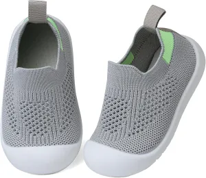 Baby Shoes for Boys Girls Breathable First Walking Shoes - Infant Toddler Trainers Shoes Non Skid Indoor Floor Slipper with Soft Sole Cotton Mesh On Sneaker