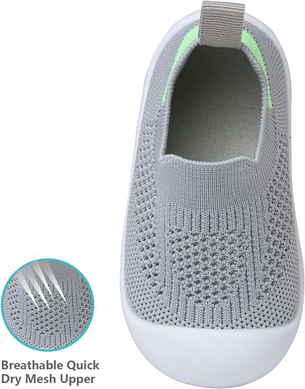 Baby Shoes for Boys Girls Breathable First Walking Shoes - Infant Toddler Trainers Shoes Non Skid Indoor Floor Slipper with Soft Sole Cotton Mesh On Sneaker