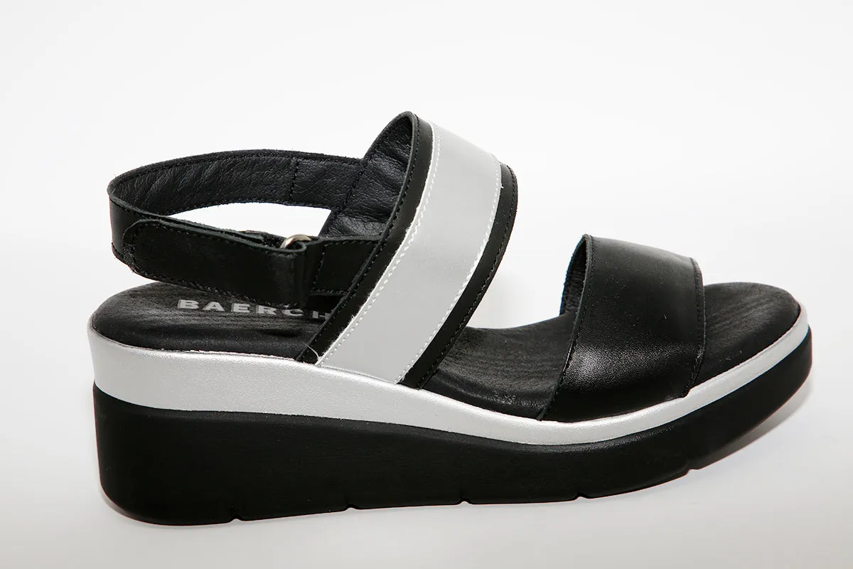 BAERCHI - 39301 WEDGE SANDAL - BLACK