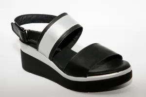 BAERCHI - 39301 WEDGE SANDAL - BLACK