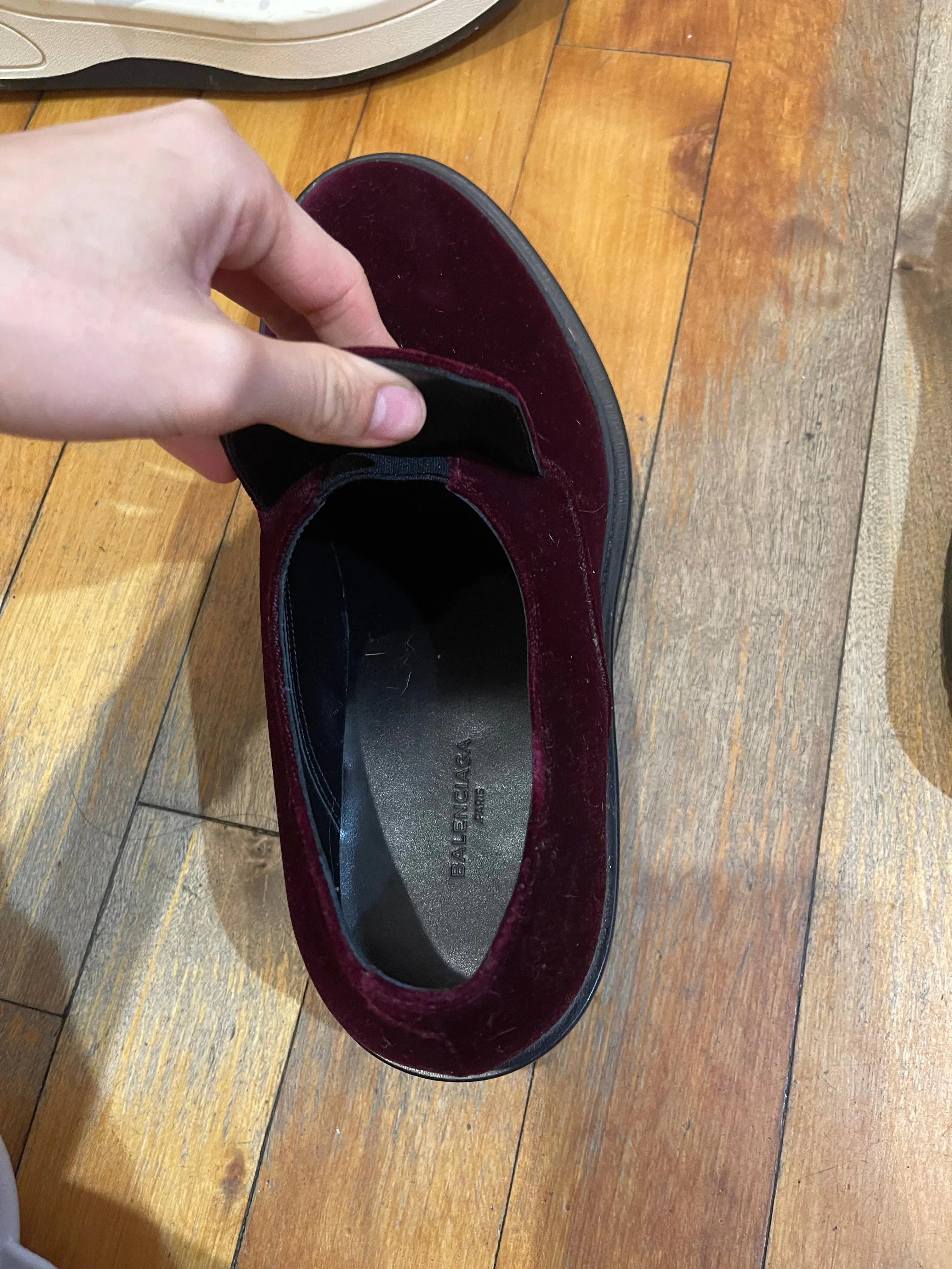 Balenciaga SS17 red loafer vibram