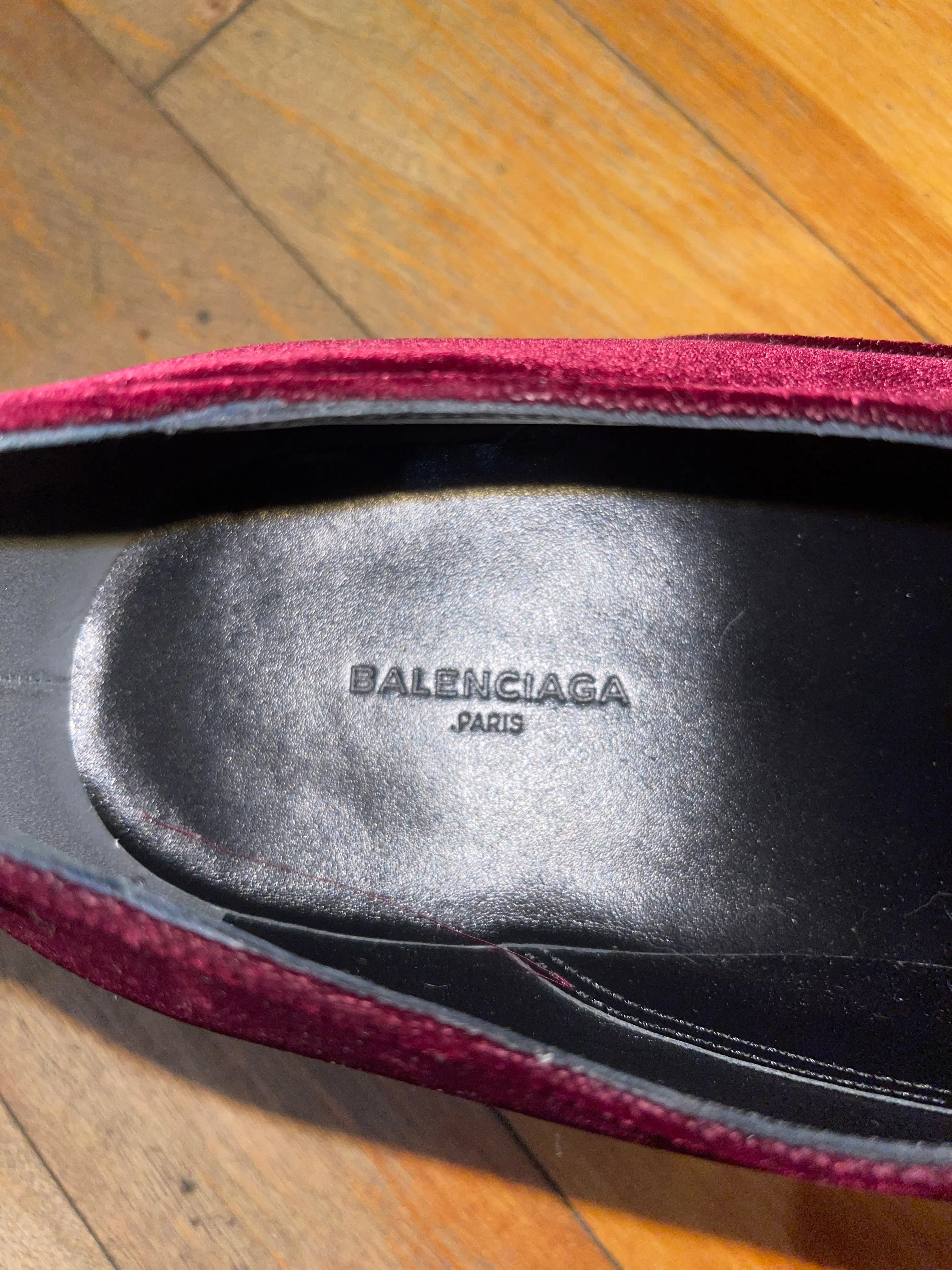 Balenciaga SS17 red loafer vibram