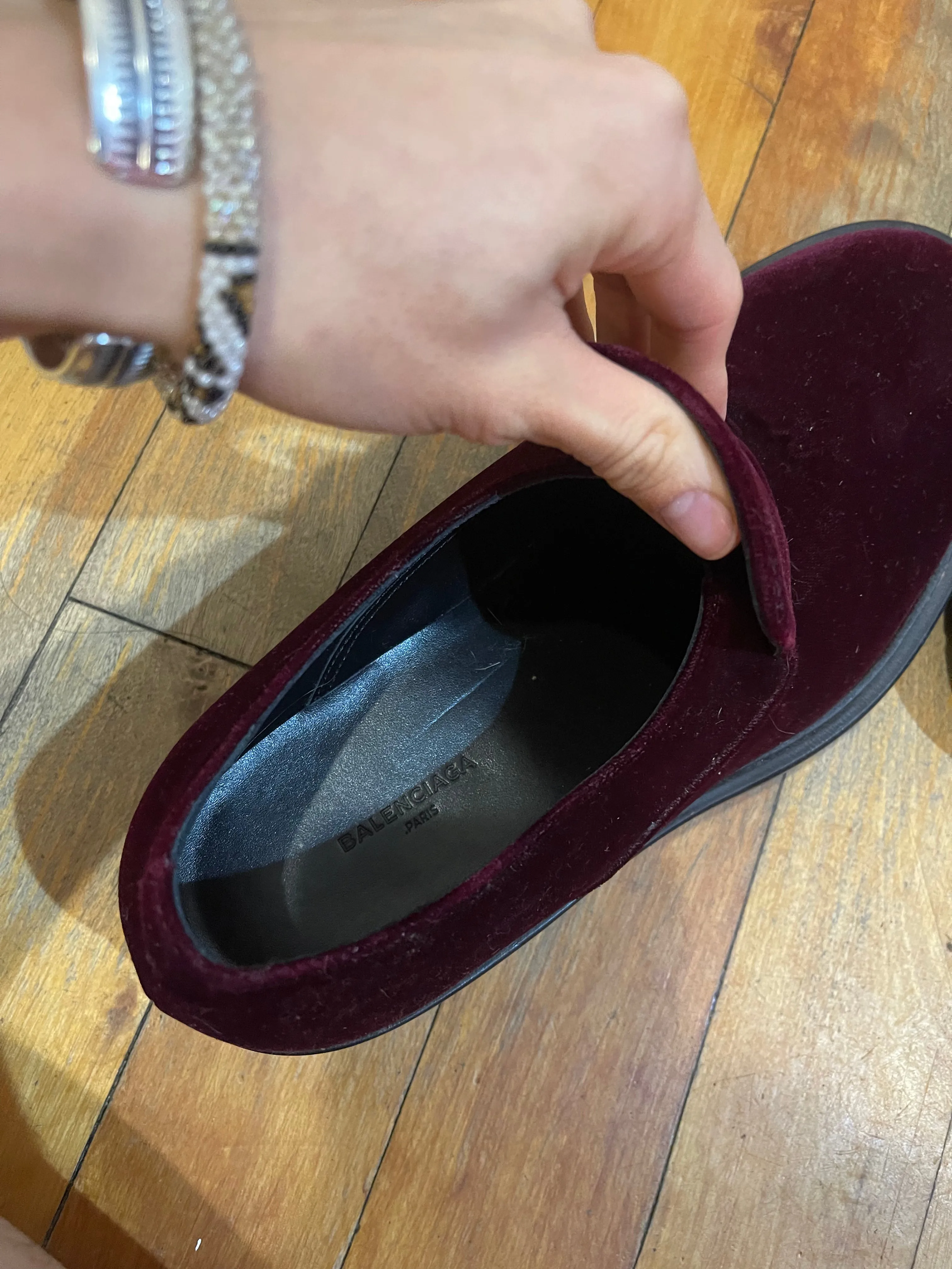 Balenciaga SS17 red loafer vibram