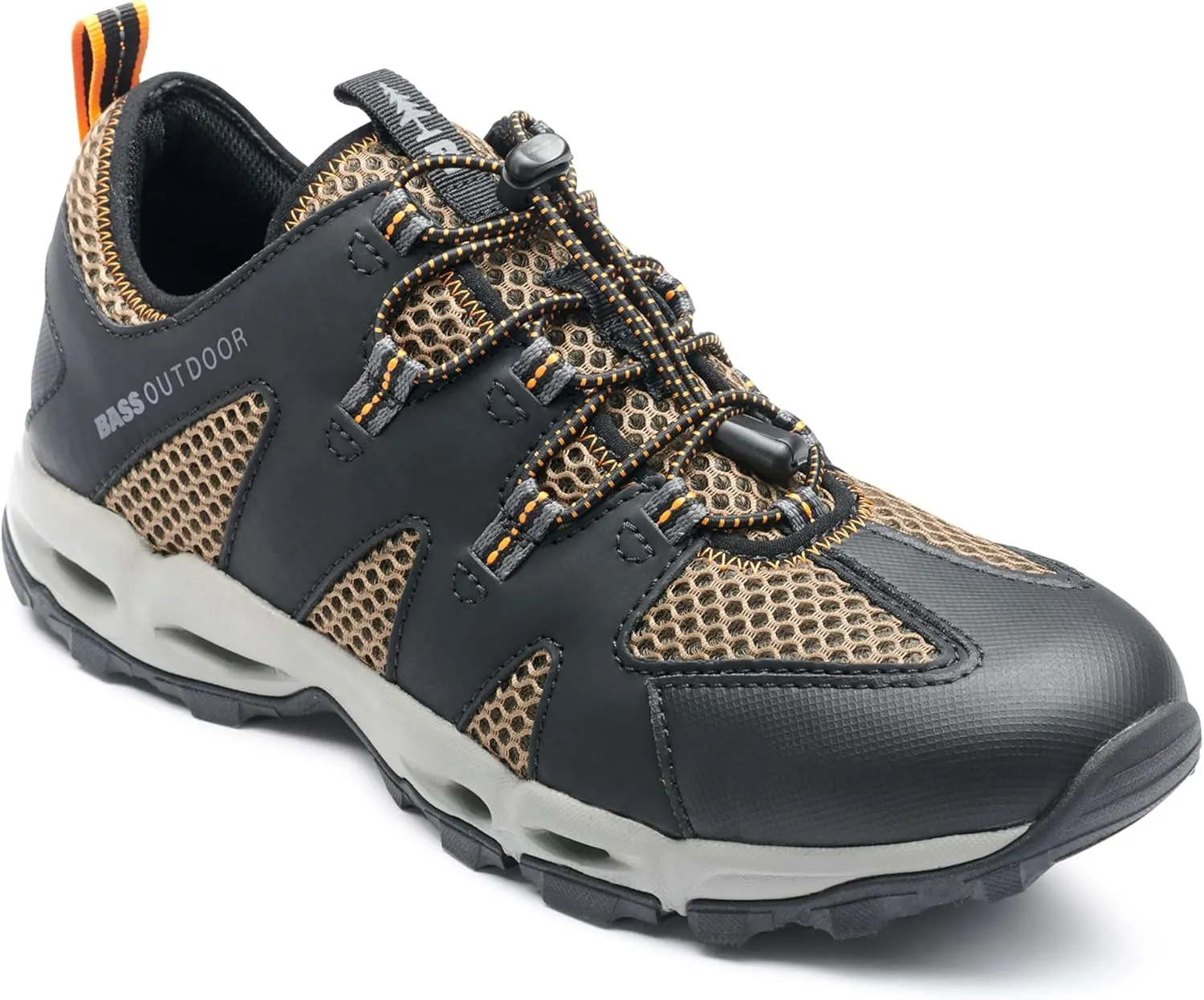 BASS OUTDOOR Men's Aqua Mesh Trail/Water Shoes – Pull-on Hiking Sneakers
