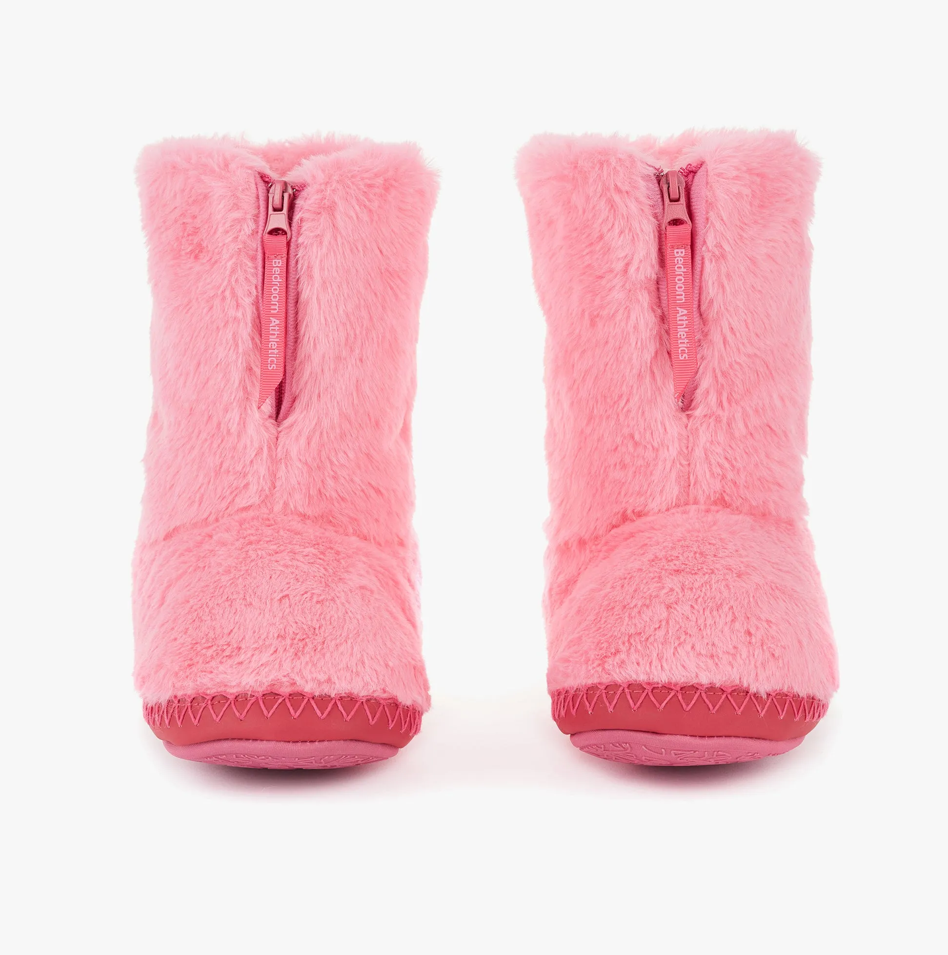 Bedroom Athletics MARILYN Womens Faux Fur Boot Slippers Rose Pink
