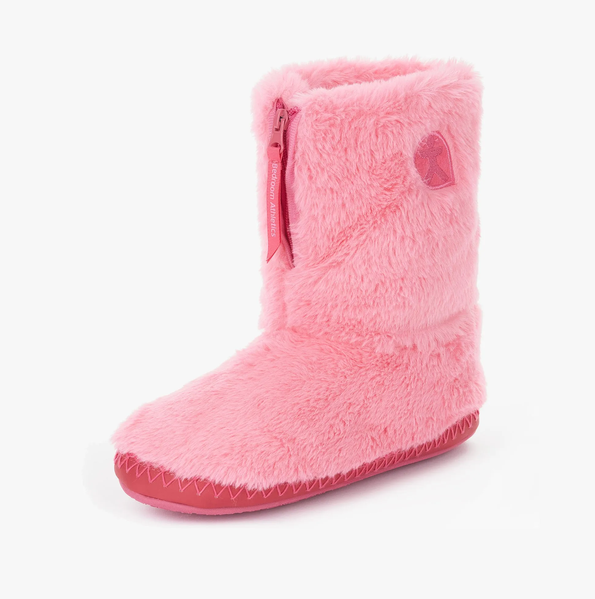 Bedroom Athletics MARILYN Womens Faux Fur Boot Slippers Rose Pink
