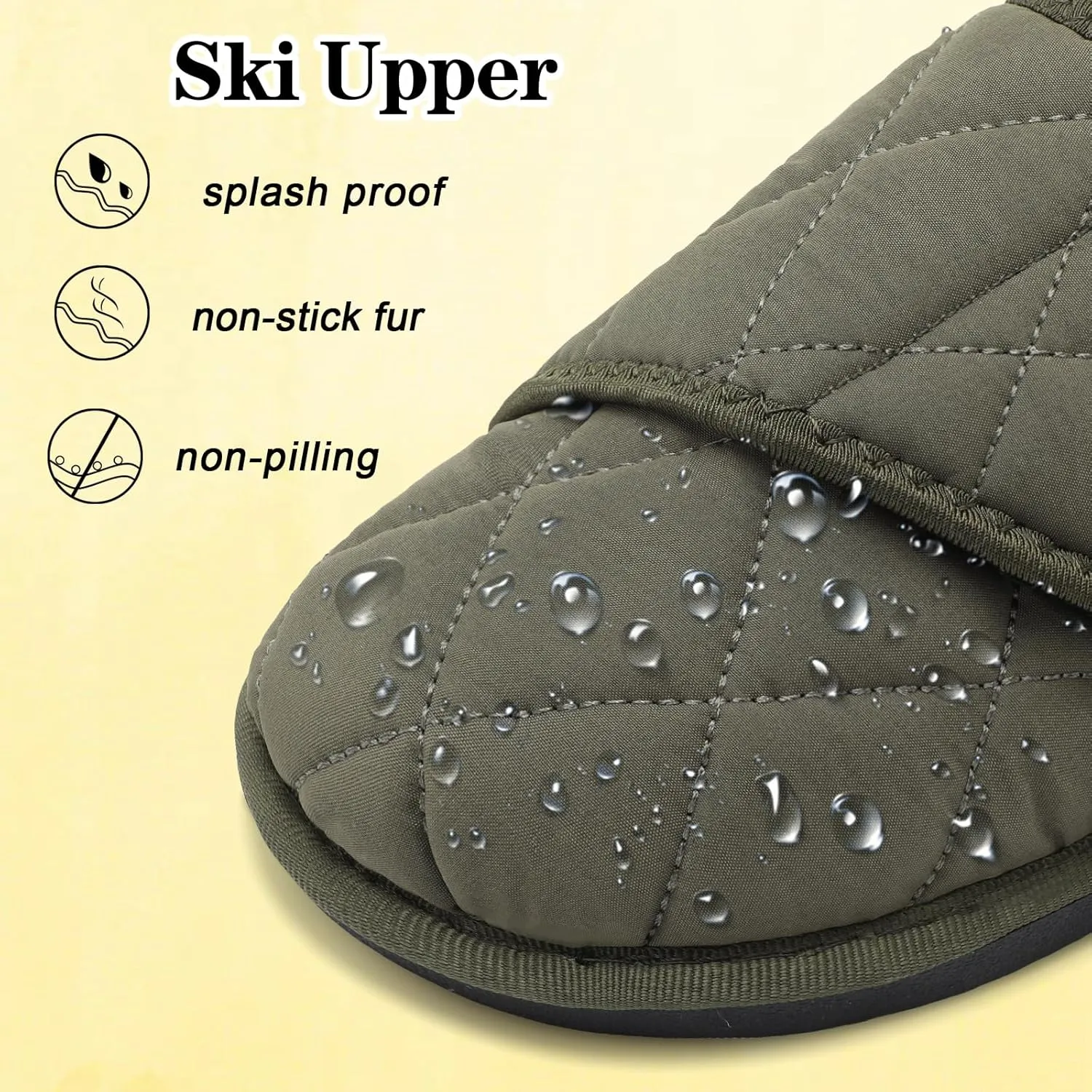 Besroad Mens Slippers Wide Memory Foam House Slippers Adjustable Diabetic Shoes Arthritis Edema Swollen House Shoes