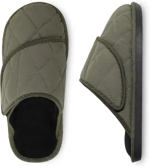 Besroad Mens Slippers Wide Memory Foam House Slippers Adjustable Diabetic Shoes Arthritis Edema Swollen House Shoes