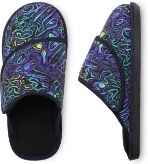 Besroad Mens Slippers Wide Memory Foam House Slippers Adjustable Diabetic Shoes Arthritis Edema Swollen House Shoes