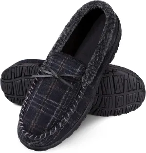 Bigwow Mens Slippers Moccasins House Shoes for Men Indoor Outdoor Memory Foam Slippers