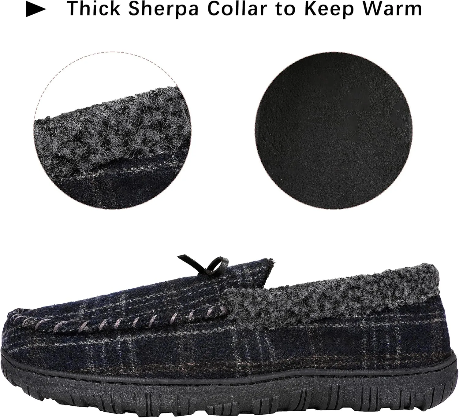 Bigwow Mens Slippers Moccasins House Shoes for Men Indoor Outdoor Memory Foam Slippers
