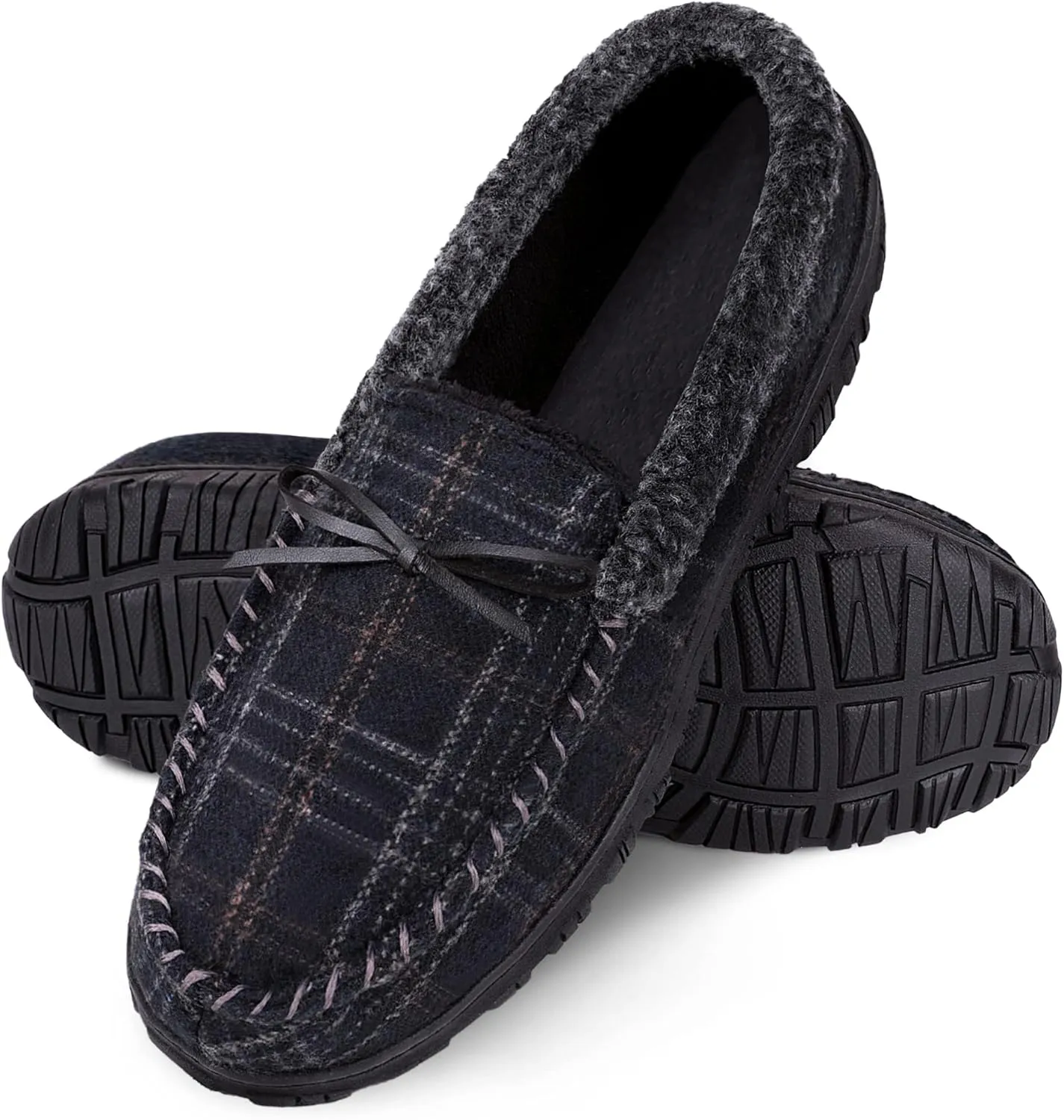 Bigwow Mens Slippers Moccasins House Shoes for Men Indoor Outdoor Memory Foam Slippers