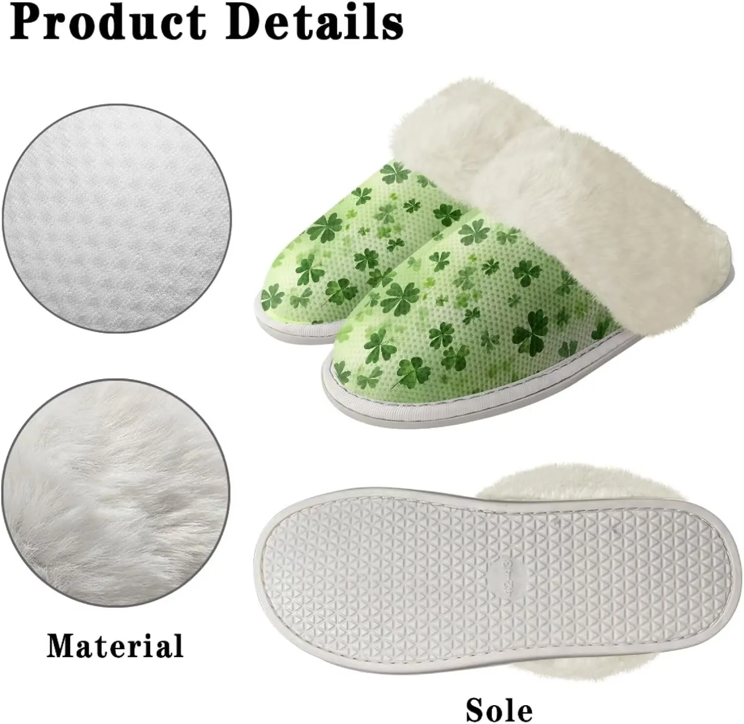 Binienty Women's Men's House Slippers Memory Foam Indoor Outdoor Fuzzy Slipper Bedroom Shoes