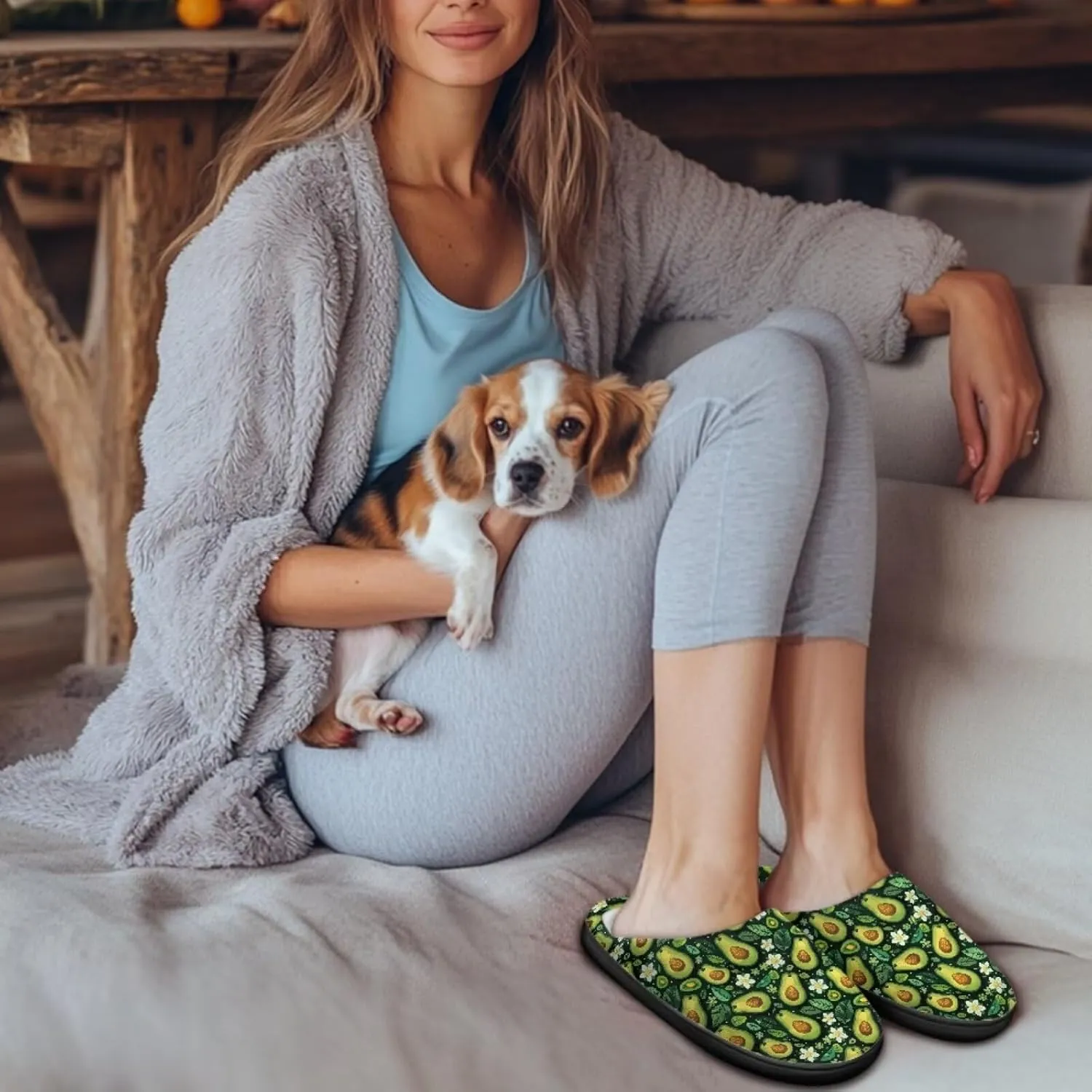 Binienty Womens Slippers Winter Warm with Memory Foam Fluffy House Shoes Indoor Bedroom