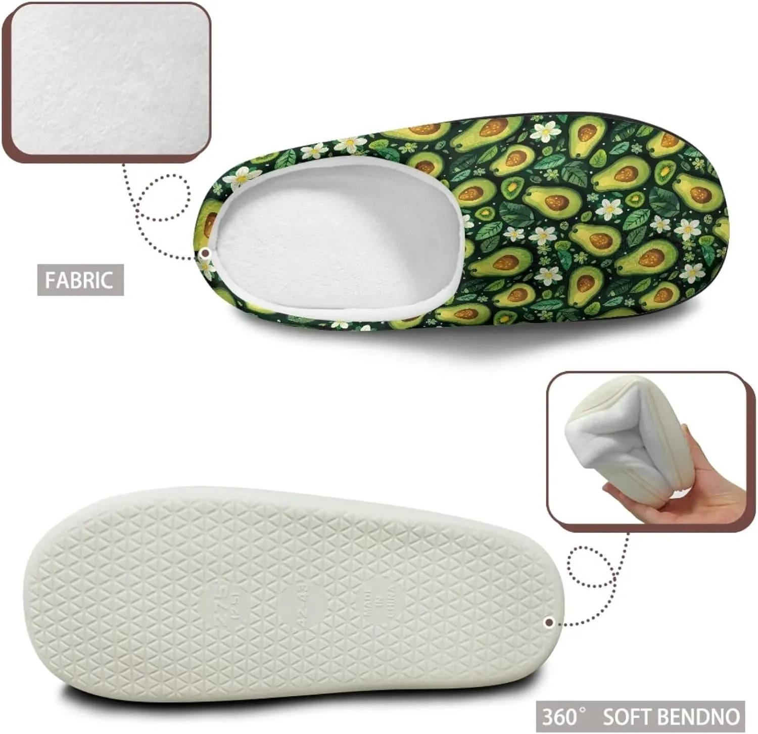 Binienty Womens Slippers Winter Warm with Memory Foam Fluffy House Shoes Indoor Bedroom