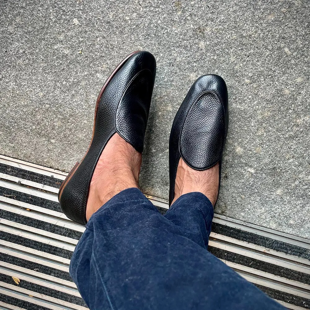 Black Unlined Supersoft City Belgain Loafers