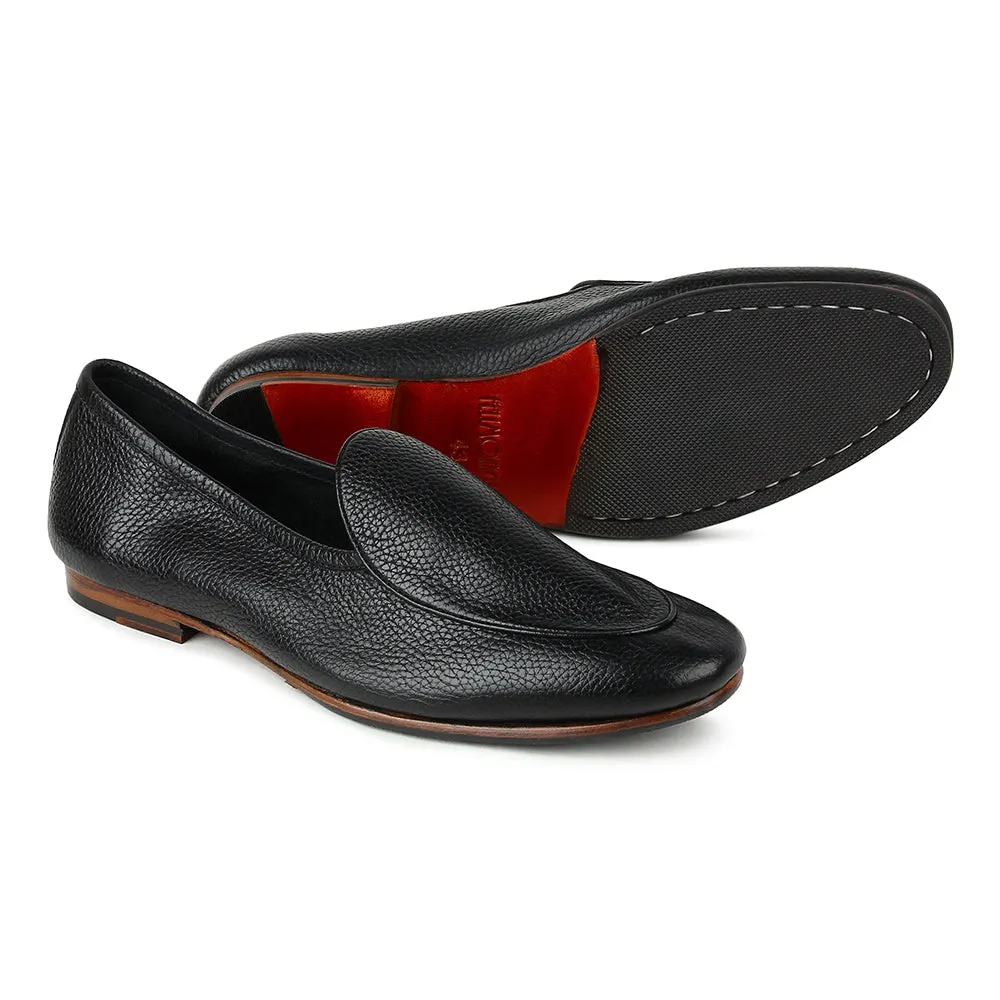 Black Unlined Supersoft City Belgain Loafers