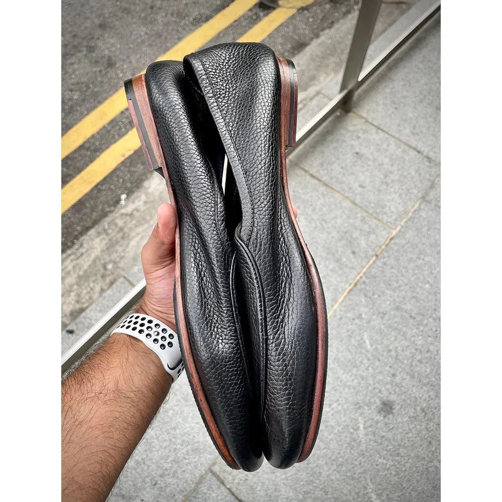 Black Unlined Supersoft City Belgain Loafers
