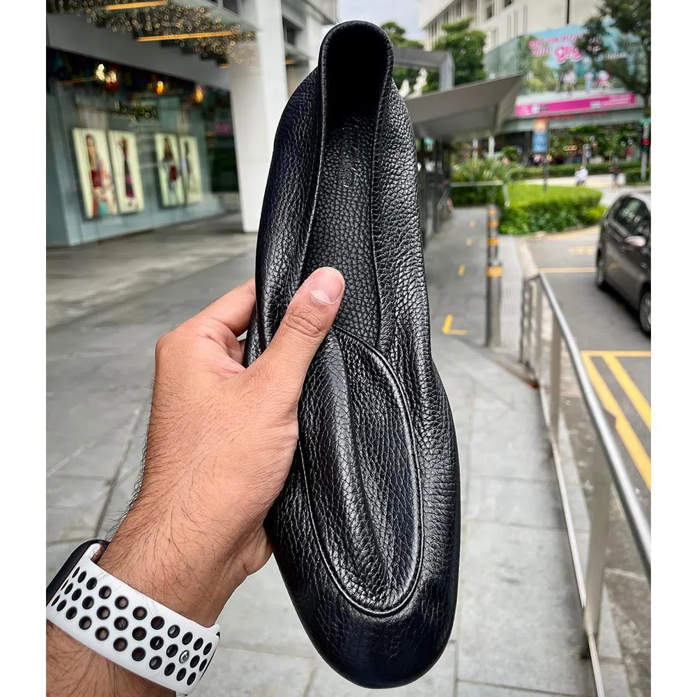 Black Unlined Supersoft City Belgain Loafers