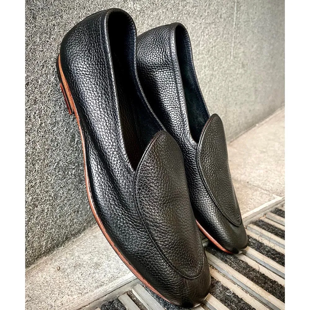 Black Unlined Supersoft City Belgain Loafers