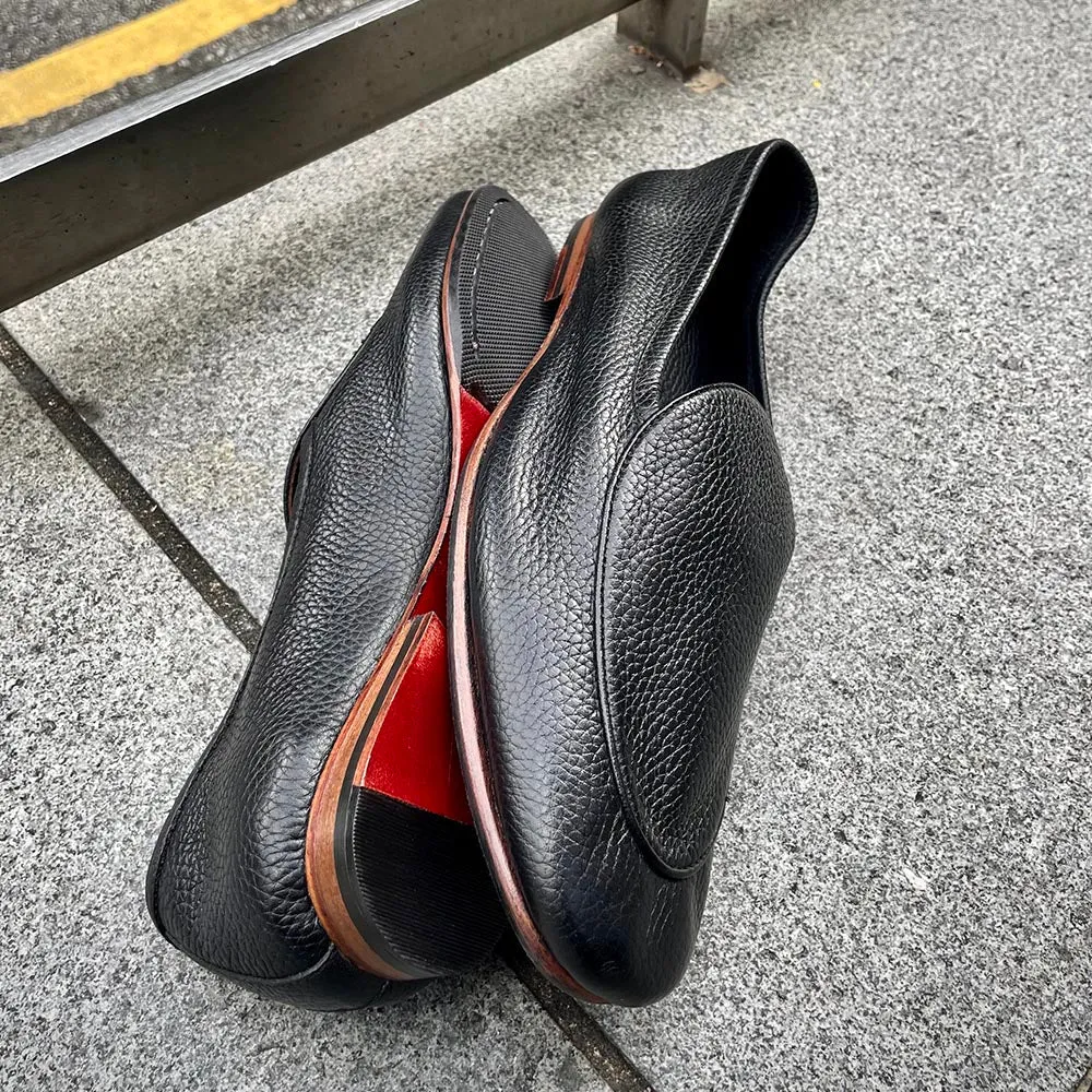 Black Unlined Supersoft City Belgain Loafers