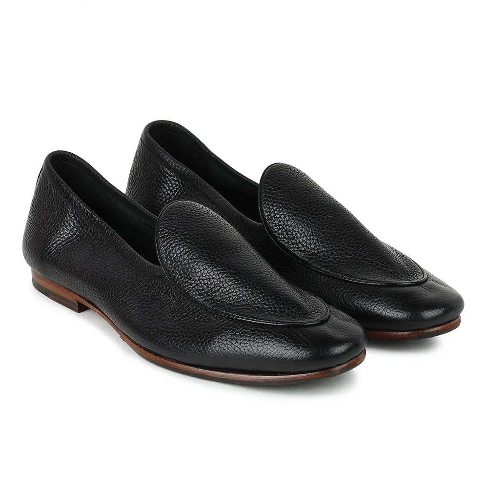 Black Unlined Supersoft City Belgain Loafers