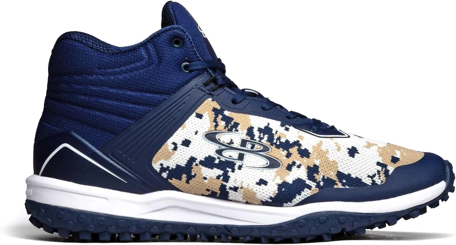 Boombah Viper Pureknit Men's Turf Mid Shoes - Digital Camo - Multiple Color Options - Multiple Sizes