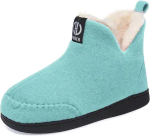 Booties Slipper for Men and Women, Plush Lining Winter Warm House Shoes Memory Foam Slipper Boots