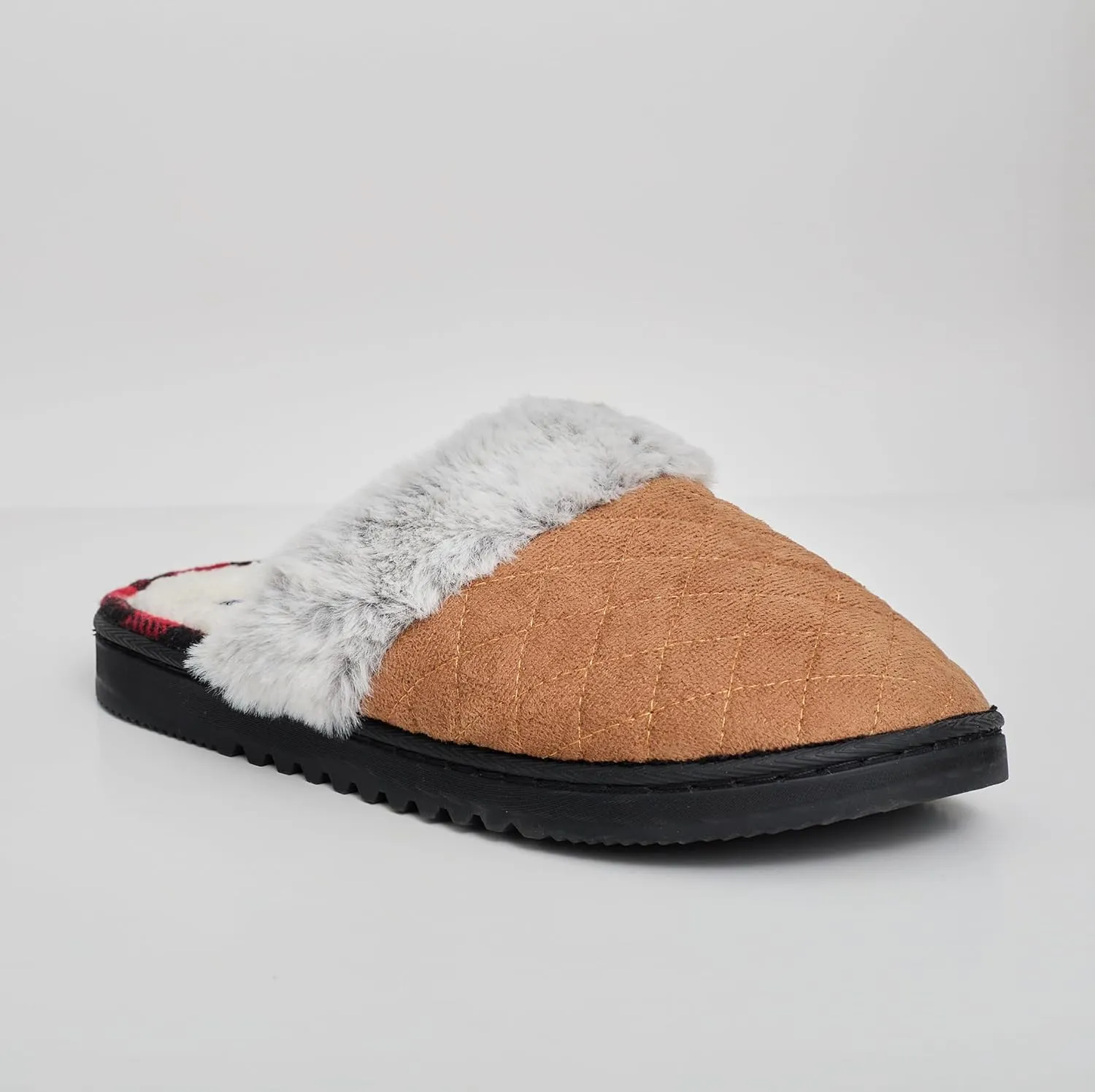 BORN Clog or Scuff Womens Slippers with Memory Foam and Non-Slip Sole, Soft and Comfy Bedroom Slippers for Women