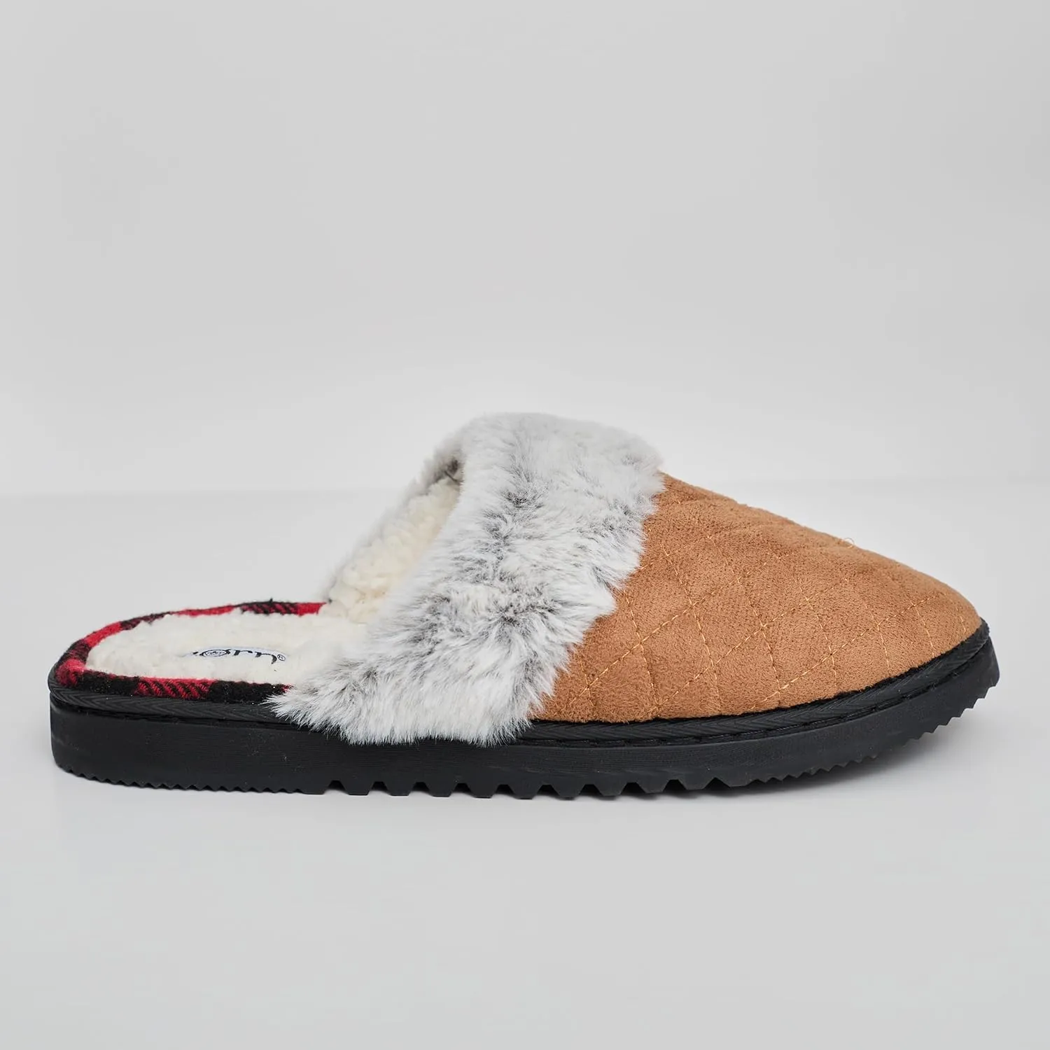 BORN Clog or Scuff Womens Slippers with Memory Foam and Non-Slip Sole, Soft and Comfy Bedroom Slippers for Women