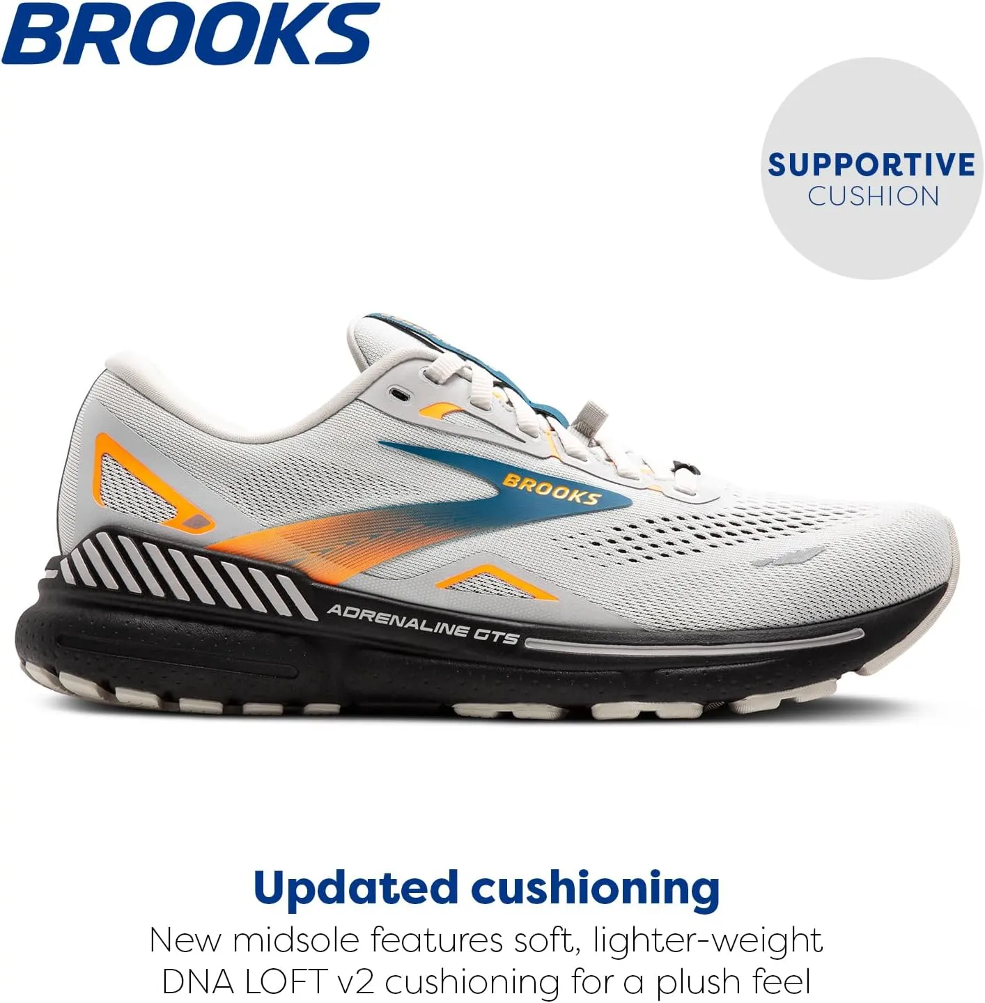 Brooks Men’s Adrenaline GTS 23 GTX Waterproof Supportive Running Shoe