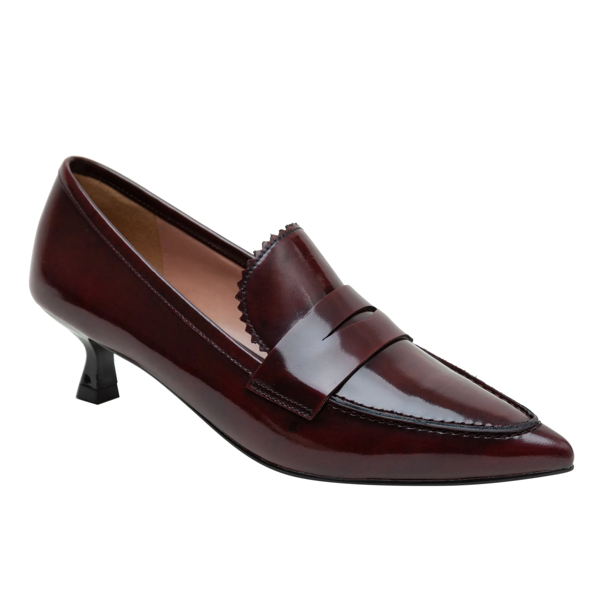 CALLISTO | Kitten Heel Loafer Pumps