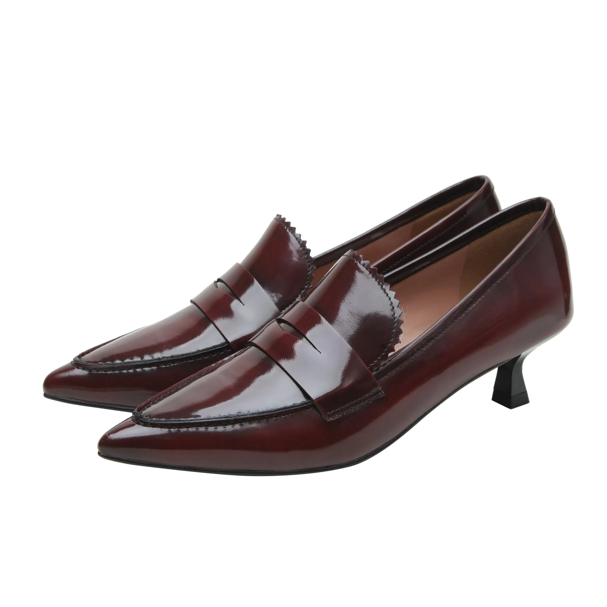 CALLISTO | Kitten Heel Loafer Pumps