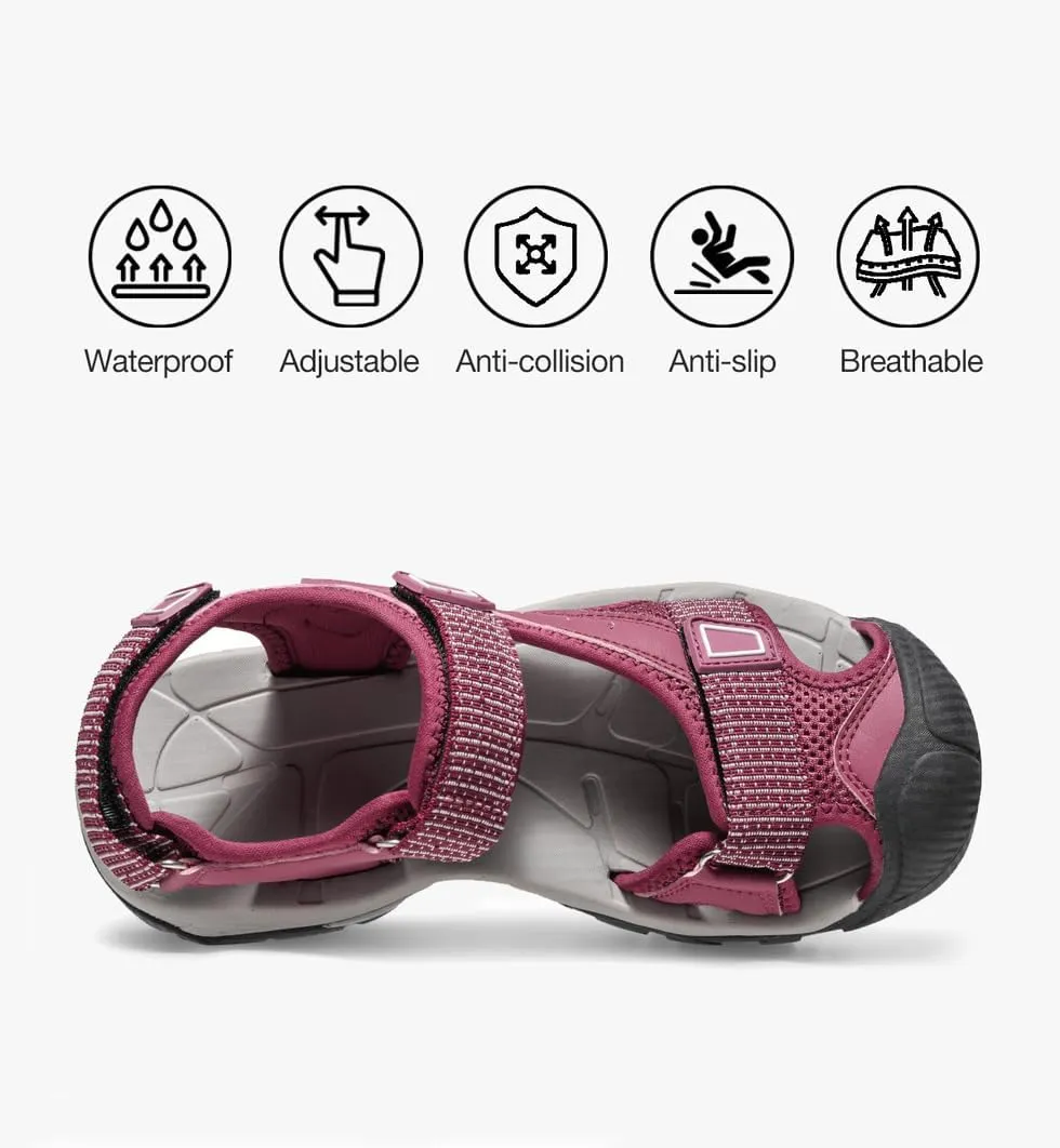 CAMEL CROWN Women's Hiking Sandals Waterproof Closed Toe Water Sandals Comfort Adjustable Athletic Outdoor Sandals for Summer Beach Hiker Trekking Camping