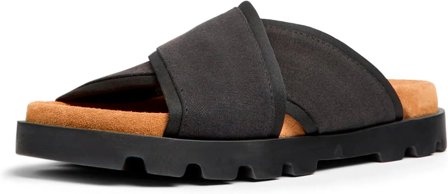 Camper Brutus Sandal K201637, Women's X-Strap Sandal, Black 001, 7.5